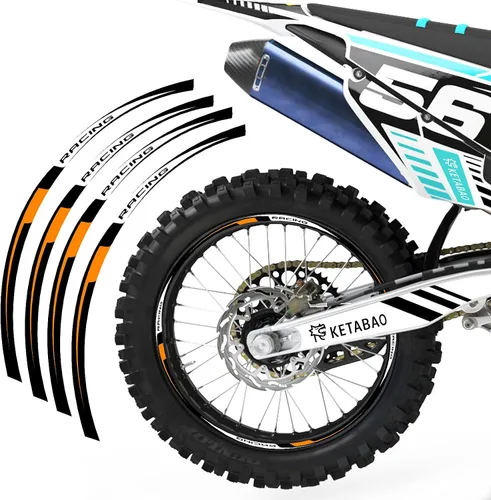 Vista 11 de KETABAO MX - Cinta adhesiva para llanta de bicicleta R02, 21, 18 pulgadas, compatible con YZ125X YZ250X YZ250FX YZ450FX (azul)