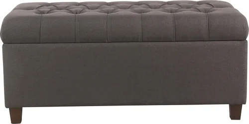 Vista 11 de HomePop Ainsley - Banco otomano de almacenamiento de 40 pulgadas, color gris