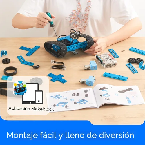 Vista 3 de Set de robot educativo transformable mBot Ranger STEM de Makeblock, de bricolaje, kit de robot 3 en 1, Arduino, aprendizaje de código Scratch 2.0