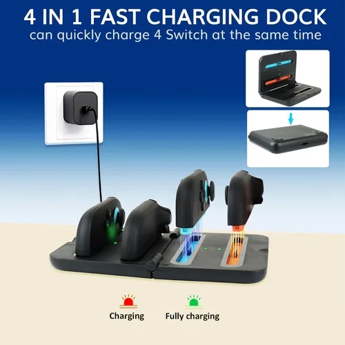 Vista 11 de Kit de accesorios para Nintendo Switch, paquete de tapas de agarre para controles redondos, estuche de transporte, protector de pantalla y control