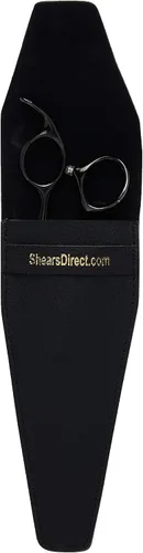 Vista 4 de ShearsDirect Tijera de titanio japonesa 440C profesional con mango ergonómico, 7 pulgadas, color negro