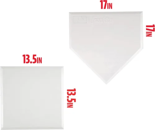 Vista 2 de Franklin Sports MLB - Juego de bases de béisbol bases de goma para béisbol + sóftbol con placa de casa Béisbol portátil para patio trasero