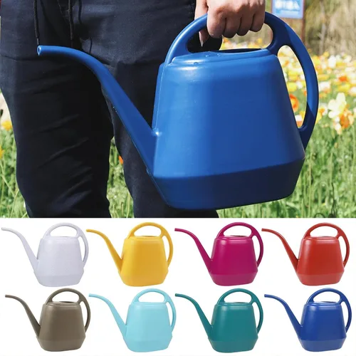 Vista 7 de Regadera de 1 galón para plantas de interior, boquilla larga 2026 de gran capacidad, regadera de plástico moderna con mango ergonómico, regadera al