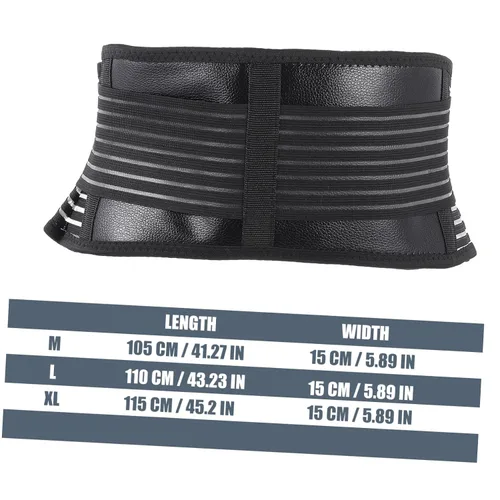 Vista 2 de Abaodam Cinturón de apoyo lumbar autocalentable unisex para invierno, fuerte apoyo para abdomen, entrenador de cintura para alivio de espalda baja
