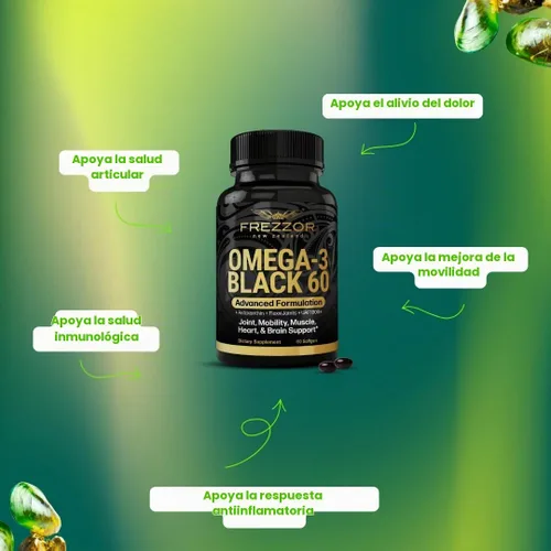 Vista 4 de Frezzor Omega-3 natural Aceite de mejillón de labios verdes 60 cápsulas blandas