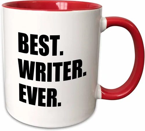 Vista 9 de 3dRose Taza de café, tamaño – 11 oz – Best Writer Ever divertido regalo de orgullo de trabajo para el mejor trabajador de escritura del mundo