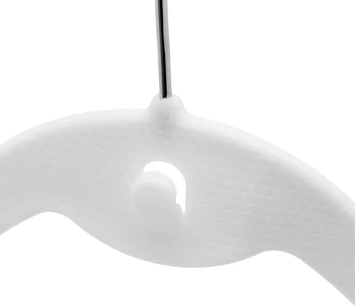 Vista 3 de Cascade perchas con ganchos giratorios, de acero, diseño delgado y resistente que ahorra espacio Stackable hangers Steel Swivel Hooks -Slim, Blanco