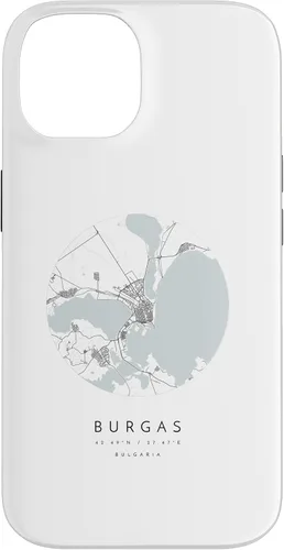 Vista 4 de Burgas Bulgaria Coordinates map - Carcasa para iPhone 16