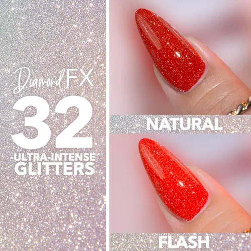 Vista 5 de KIARA SKY Esmalte de uñas Gel Polish DiamondFX con purpurina reflectante y efecto de polvo de diamante brillante, 0.5 fl oz, Beets It (morado)
