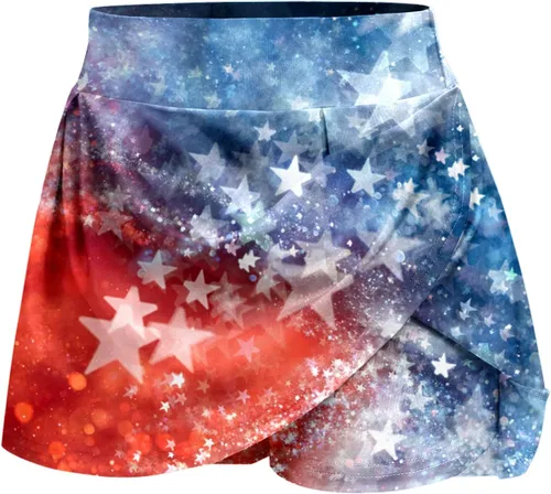 Vista 3 de Falda de yoga de cintura alta para mujer, falda pantalón de secado rápido, falda atlética, falda de entrenamiento para mujer, falda de golf
