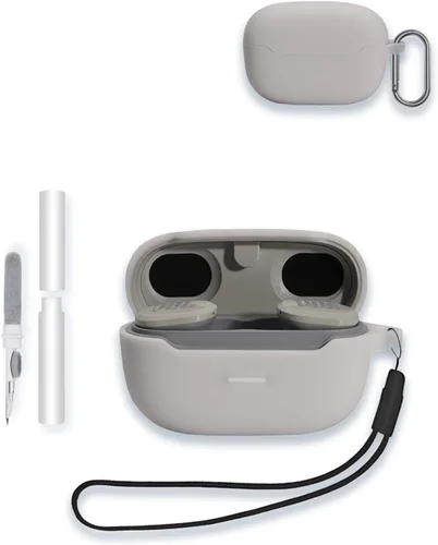 Vista 15 de Funda para JBL Endurance Race TWS True Wireless Sports Earbuds, WUNIAK Soft Silicone Protector, portátil, resistente a los arañazos, a los golpes