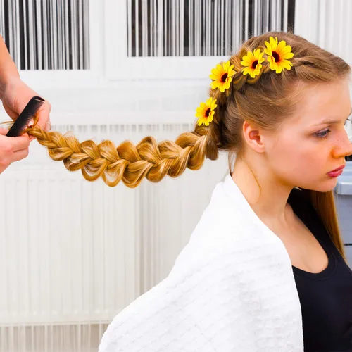 Vista 2 de 18 accesorios para el cabello de girasol, 3 diademas florales y 15 pinzas para el cabello para mujeres y niñas, corona bohemia de girasol, corona