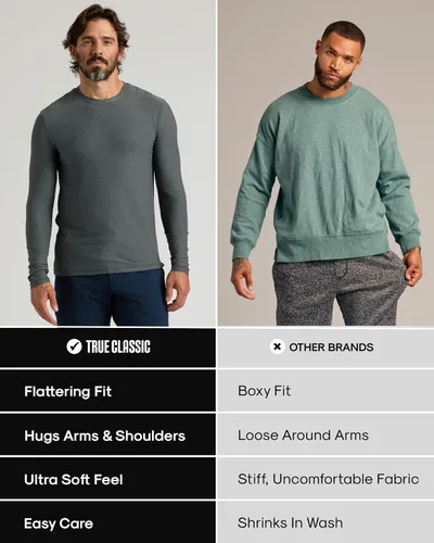 Vista 7 de True Classic Camisas de entrenamiento para hombre: camiseta muscular Negro