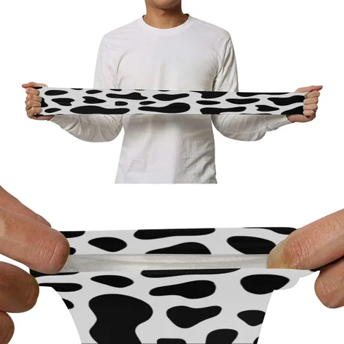 Vista 3 de Visesunny Cow Spot Print - Mangas de compresión deportivas para la pierna con apoyo para espinillas, alivio del dolor de pantorrilla Hombres