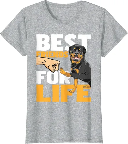 Vista 71 de Best Friends for Life - Rottweiler Animal Dog Lover Breeder T-Shirt
