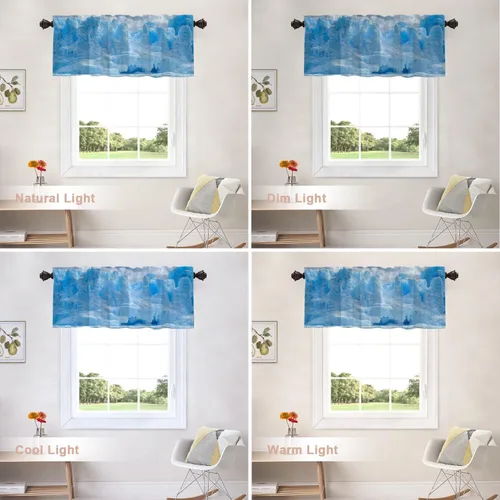 Vista 485 de Shrahala Orange Autumn Autumn Blackout Curtain Tiers, Fall Kitchen Valance Light Blocking Tier Drapes with Rod Pocket, 2 Pack 26 X 24 in