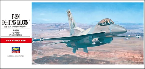 Vista 2 de Hasegawa 1/72 US Navy F-16N Top Gun Modelo de plástico C12