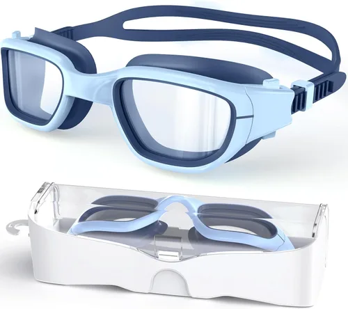 Vista 23 de Gafas de natación para niños, gafas de natación para niños de 6 a 14 años, gafas de piscina con protección UV antivaho para niños y niñas