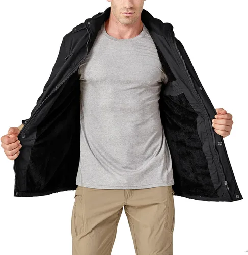 Vista 5 de CRYSULLY - Abrigo de invierno con capucha extraíble para hombre