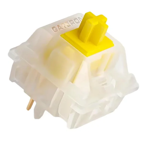 Vista 10 de Interruptores de teclado Gateron Cream, interruptores táctiles pre-lubricados RGB de doble etapa con resorte de 5 pines, completos de POM con poste