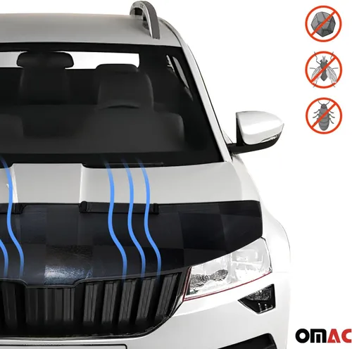 Vista 6 de OMAC Sujetador con capucha para VW Beetle 2012-2019 negro a cuadros 1 pieza