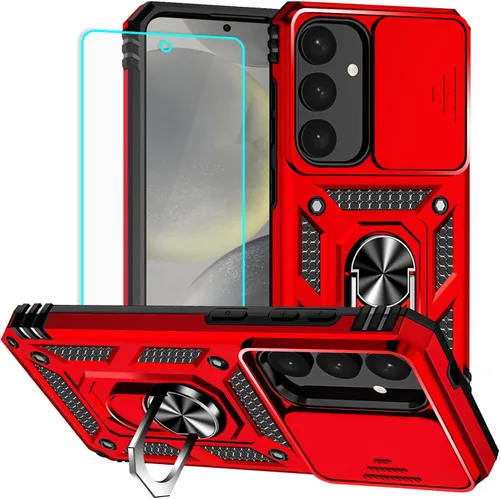 Vista 33 de HNHYGETE Funda para Samsung A13 5G, Galaxy A13 5G con protector de pantalla, soporte giratorio de grado militar de 360° (resistente), fundas Negro