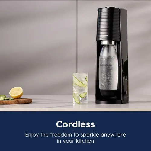 Vista 6 de SodaStream Terra - Máquina de agua con gas (rojo) con CO2, botella apta para lavavajillas y Bubly Drop