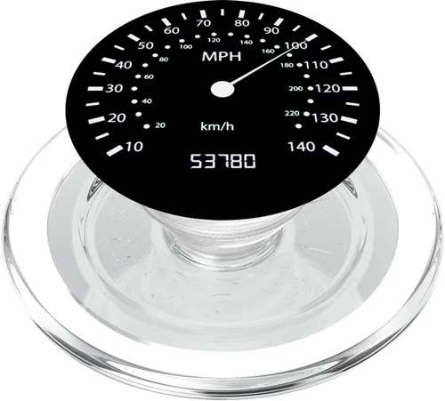 Vista 8 de Velocímetro de velocidad, odómetro para coche, carreras, motocicletas, bicicletas, color negro – PopSockets agarre y soporte para teléfonos