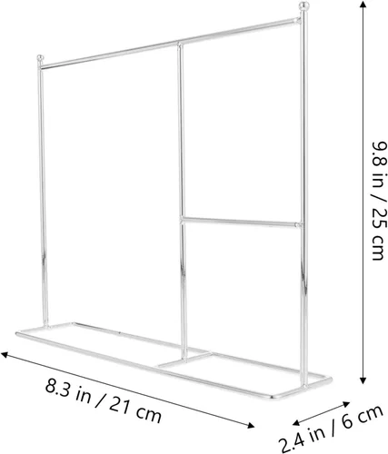 Vista 3 de Zerodeko Perchero de ropa para muñecas en miniatura, soporte para ropa de casa de muñecas, muebles compactos para organizar ropa de juguetes