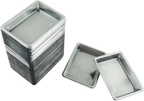 Vista 10 de 100 mini platos de salsa de inmersión de 2.95 x 2.16 pulgadas, juego de platos rectangulares desechables de plástico para salsa de soja negra
