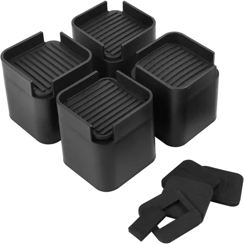 Vista 12 de BTSD-home Elevadores de cama de 2 pulgadas resistentes para muebles, sillas y patas de mesa, ideales para patas delgadas, añadir 2 pulgadas de 4