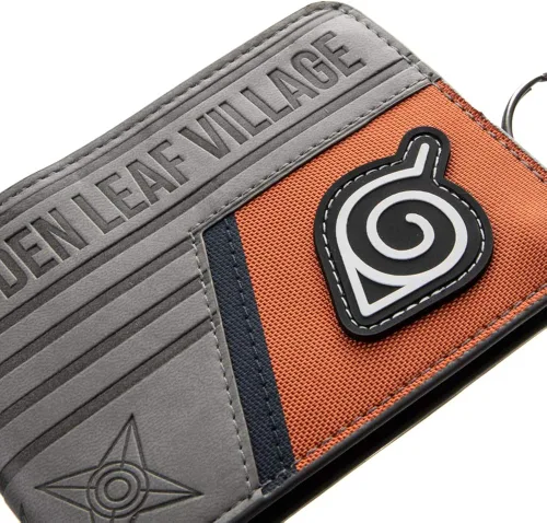 Vista 2 de Naruto Hidden Leaf Village - Cartera plegable con cadena Multi colorido