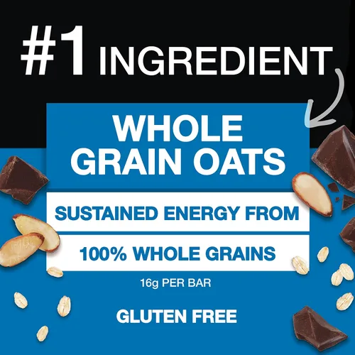 Vista 5 de KIND Barras de cereales para el desayuno, aperitivos sin gluten, chocolate con almendras, caja de 9.3 onzas (36 barras)
