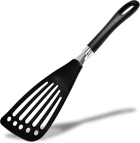 Vista 11 de Seki Japón Espátula para Zurdos Volteador de Huevos Espátula para Pescado Utensilios de Cocina - Volteador Ranurado Volteador de Huevos Utensilios