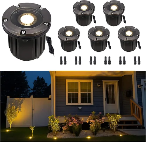 Vista 13 de Gardenreet - Luces de pozo de latón, 12 V de bajo voltaje con cable 2700 K