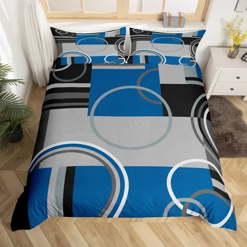 Vista 28 de Erosebridal Bohemian Duvet Cover Twin Country Southwestern Comforter Cover for Kids Teens Boho Aztec Arrows Diamond Bedding Set Black Gray Geometric