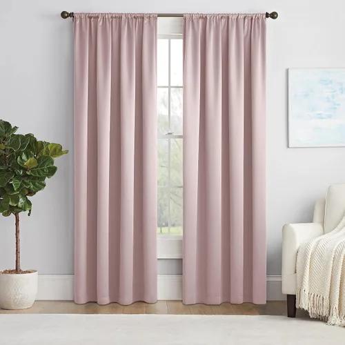 Vista 17 de Eclipse Thermapanel Cortina lisa de ventana moderna para oscurecer la habitación, con bolsillo para cortinero, para dormitorio (1 panel), 54 x 63