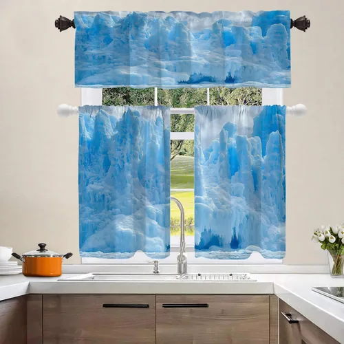 Vista 221 de Shrahala Orange Autumn Autumn Blackout Curtain Tiers, Fall Kitchen Valance Light Blocking Tier Drapes with Rod Pocket, 2 Pack 26 X 24 in