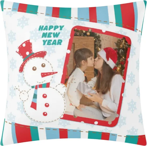 Vista 20 de POPCUSTOMS Funda de almohada personalizada con impresión de doble cara, funda de almohada con foto personalizada, decoración de Navidad, decoración