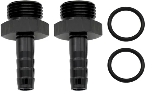 Vista 18 de Aluminio -4 AN ORB macho a 1/4 "(6.35mm) Barb Push On Manguera Adaptador Negro