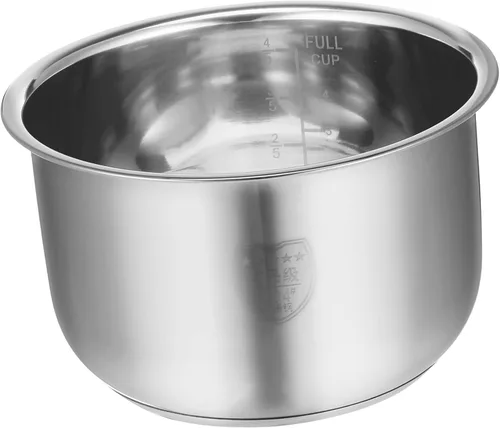 Vista 9 de Luxshiny Olla de arroz interior olla de cocina de acero inoxidable interior ollas 2l antiadherente olla de arroz contenedor para tradicional