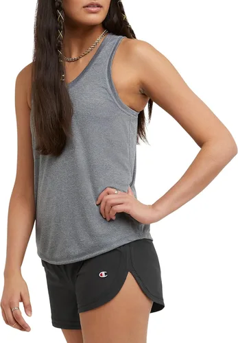 Vista 3 de Champion Camiseta sin mangas para mujer, camiseta deportiva clásica, absorbe la humedad, camiseta deportiva sin mangas para mujer