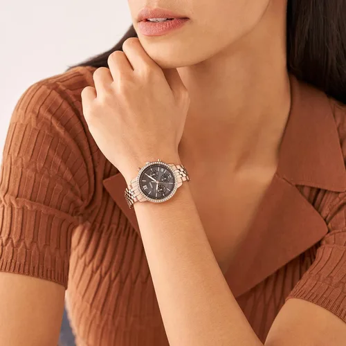 Vista 4 de Fossil Neutra - Reloj cronógrafo de cuarzo de acero inoxidable para mujer