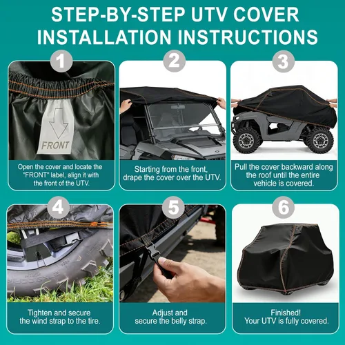 Vista 5 de CFMOTO UTV Funda de almacenamiento exterior de 2 a 3 plazas para Uforce 600