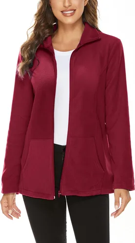 Vista 2 de hibelle suéter para Mujer para exteriores con cremallera completa, de forro térmico con bolsillos