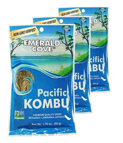 Vista 9 de Kombu Emerald Cove Silver Grade, algas marinas secas, bolsa de 1.76 onzas