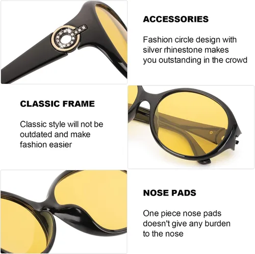 Vista 3 de FIMILU Gafas de conducción nocturna gafas de visión nocturna para mujer gafas antirreflejos conducción nocturna