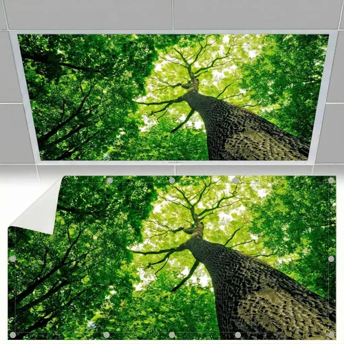 Vista 13 de Cubiertas de luz fluorescente para lámparas de techo - Cubierta magnética en forma de nube para lámpara fluorescente o LED de 2 pies x 4 pies