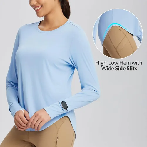 Vista 130 de BALEAF - Camisetas de sol de manga larga para mujer, con FPU 50+, para senderismo, ligeras, de secado rápido, protección contra rayos ultravioleta