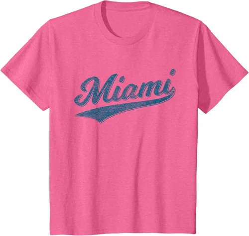 Vista 29 de Camiseta de estilo vintage de Miami Florida VARSITY SCRIPT Sports, gris, S